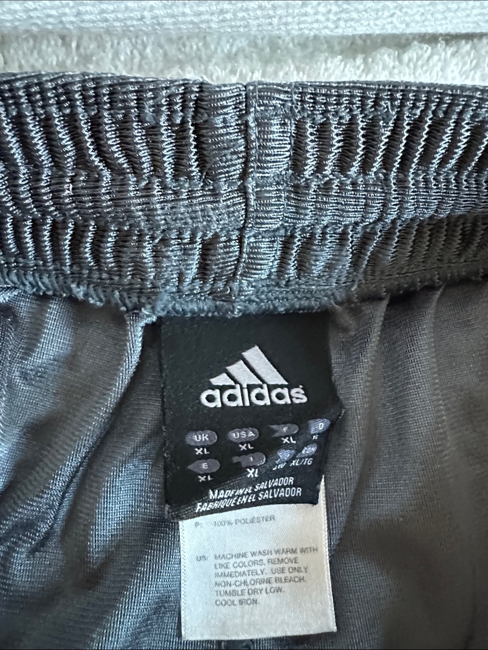 adidas Men’s Dark Gray Athletic Shorts with Three-Stripe Detail - Picture 2 of 5